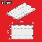 Hacker-Model HCTMC24236D - H0 - Gerade Segment, 2-gleisig für Märklin C, 157,5 x 236,1 mm (6 Stück)